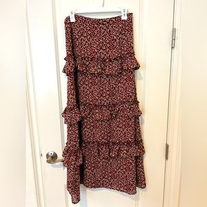 Blue Tassel maxi skirt Anthropologie